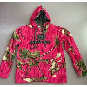 Mossy Oak Women's Pink Camo‎ Fleece Hoodie Size M Outdoor Pullover